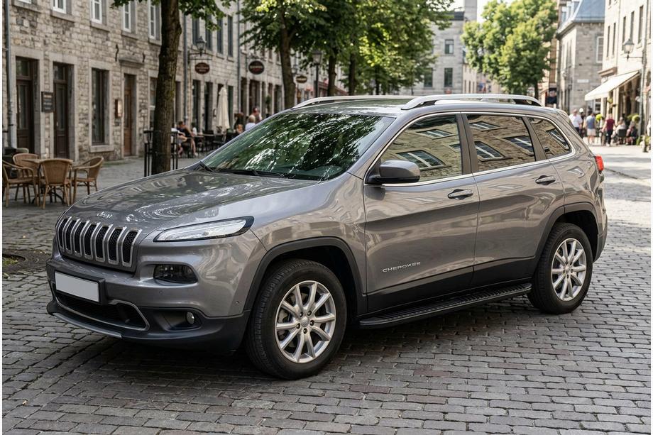 Jeep Cherokee KL 2013– Tayga Black zijtreden (set van 2, aluminium) Foto 1
