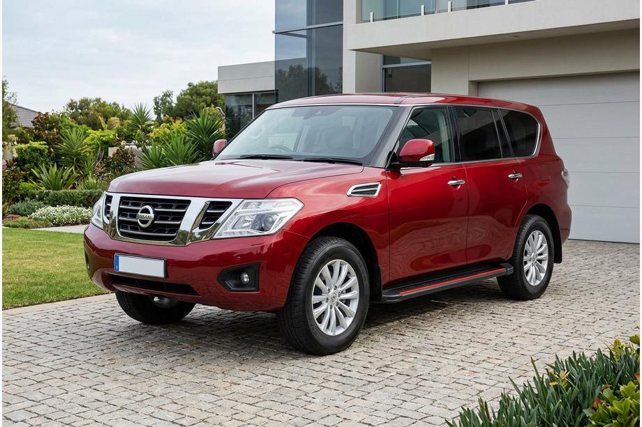 Nissan Armada 2016–2024 Side steps Maya Red (2 stuks, aluminium) Image