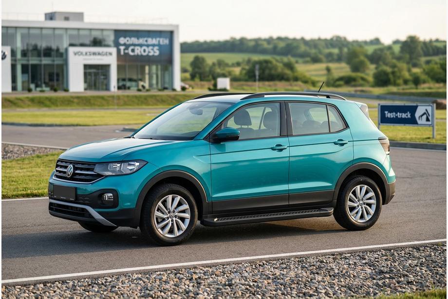 Volkswagen T-Cross 2019– Allmond Black side steps (2 st., aluminium) Image