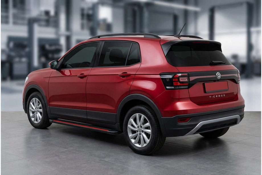 Volkswagen T-Cross 2019– Side steps Maya Red (2 stuks, aluminium) Image