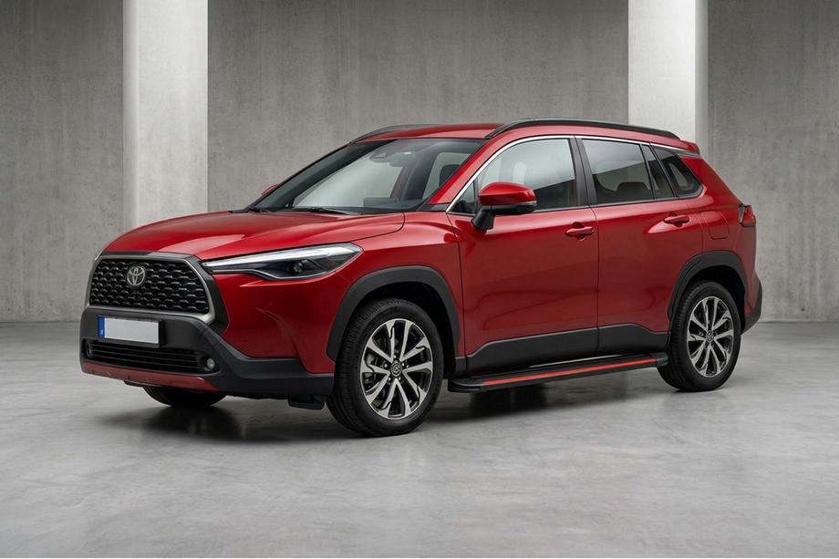 Toyota Corolla Cross 2020– Side steps Maya Red (2 stuks, aluminium) Image