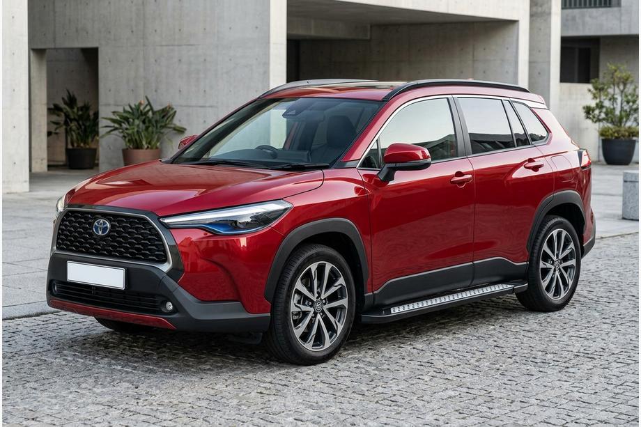 Toyota Corolla Cross 2020– Zijtreden Vision New Black (2 stuks, aluminium) Image