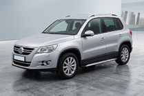 Volkswagen Tiguan 2007–2016 Side steps Shining V1 (2 st., aluminium) foto 1