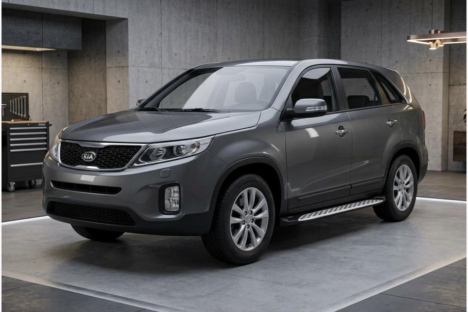 Kia Sorento II XM 2009–2014 Side steps Shining V1 (2 st., aluminium) Foto 1