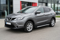 Nissan Qashqai 2014–2021 Side steps Shining V1 (2 st., aluminium) foto 1