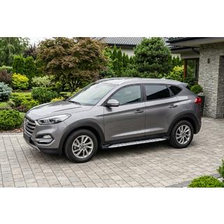 Side steps Shining V1 (2 st., aluminium) Hyundai Tucson TL 2016–2021 foto 1