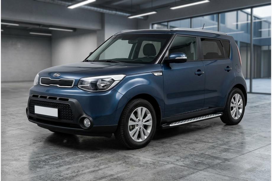 Kia Soul II 2013–2018 Side steps Shining V1 (2 st., aluminium) Image
