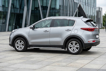 Kia Sportage 2015–2021 Side steps Shining V1 (2 st., aluminium) foto 1