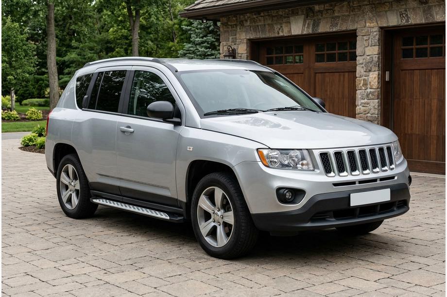 Jeep Compass 2006–2016 Side steps Shining V1 (2 st., aluminium) Image