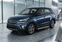 Hyundai Creta 2014–2020 Side steps Shining V1 (2 st., aluminium) foto 1
