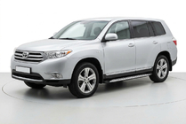 Toyota Highlander 2008–2013 Side steps Shining V1 (2 st., aluminium) foto 1