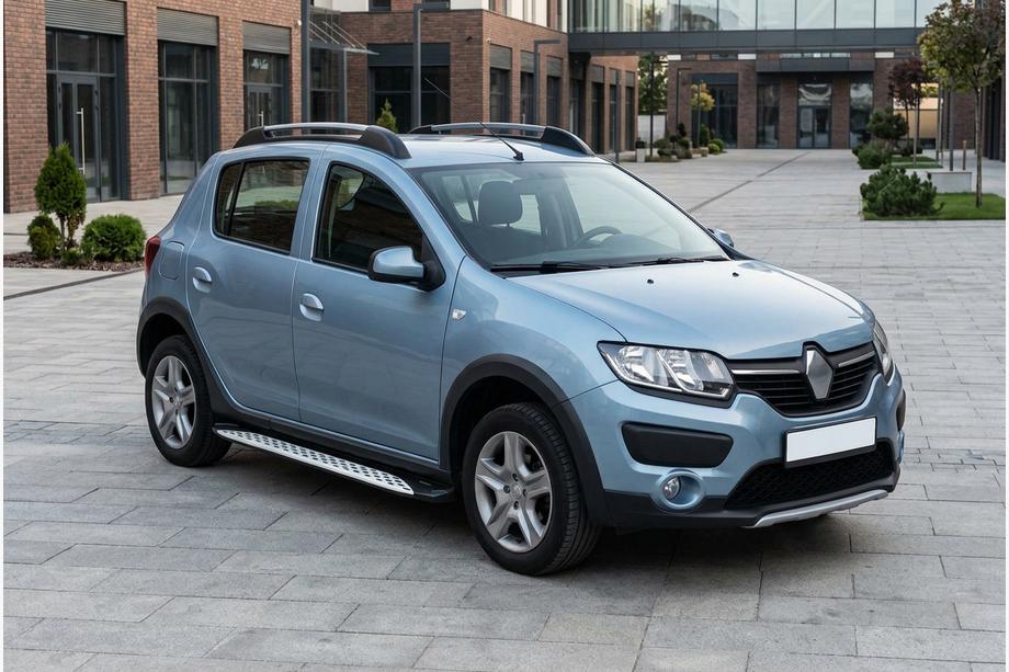 Renault Sandero 2013–2022 Side steps Shining V1 (2 st., aluminium) Image
