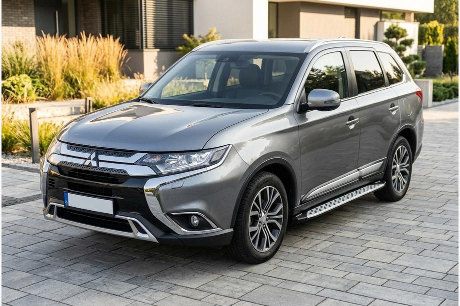 Mitsubishi Outlander 2012–2021 Side steps Shining V1 (2 st., aluminium) Image