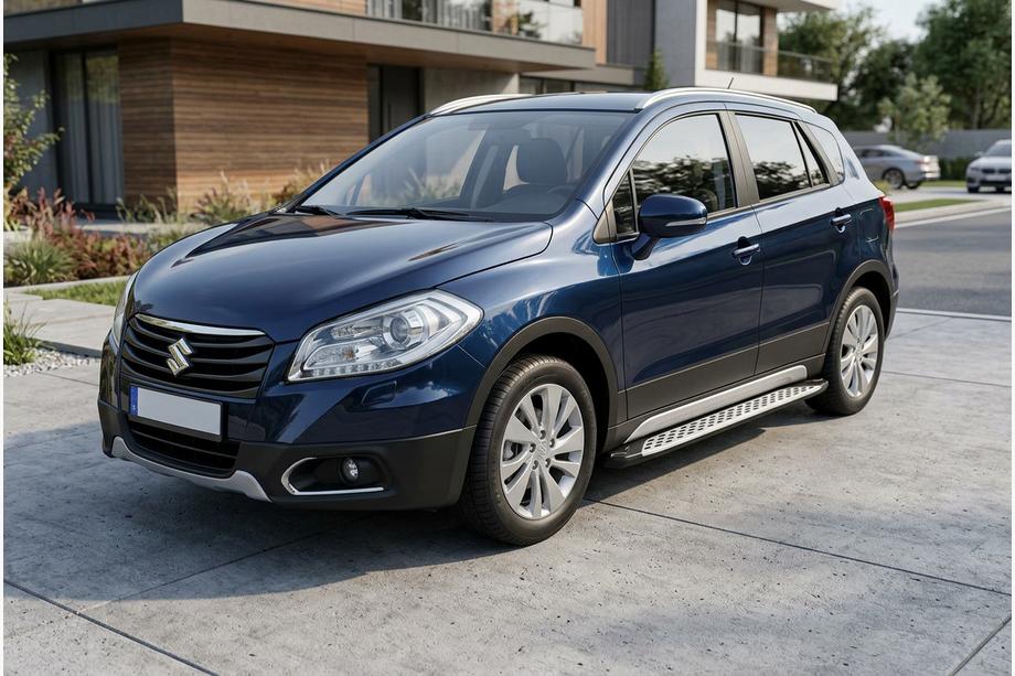Suzuki SX4 S-Cross 2013–2016 Side steps Shining V1 (2 st., aluminium) Image