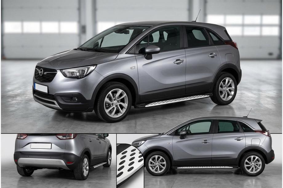 Opel Crossland X 2017–2024 Side steps Shining V1 (2 st., aluminium) Image