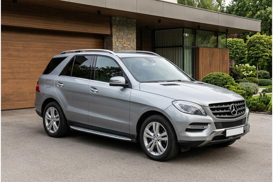 Mercedes GLE/ML-klasse W166 2011–2018 Side steps Shining V1 (2 st., aluminium) Foto 1