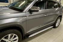 Skoda Kodiaq 2016–2023 Side steps Shining V1 (2 st., aluminium) foto 7