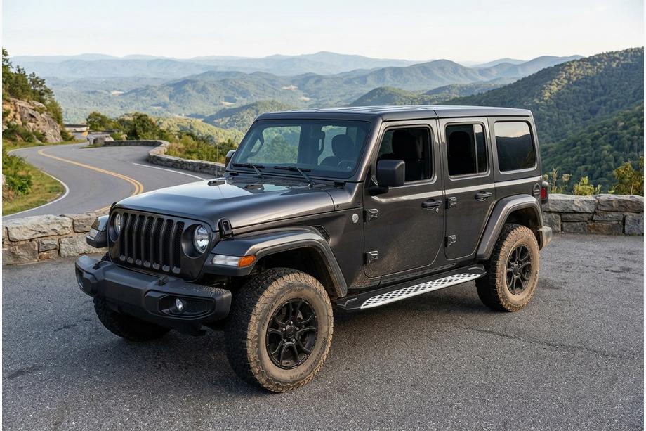 Jeep Wrangler 2018– Side steps Shining V1 (2 st., aluminium) Image