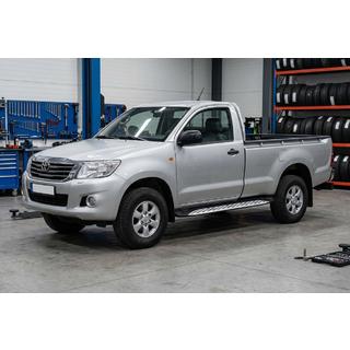 Side steps Shining V1 (2 st., aluminium) Toyota Hilux 2006–2015 foto 1
