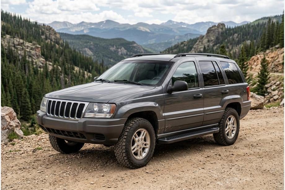 Jeep Grand Cherokee WJ 1999–2004 Allmond Black side steps (2 st., aluminium) Image
