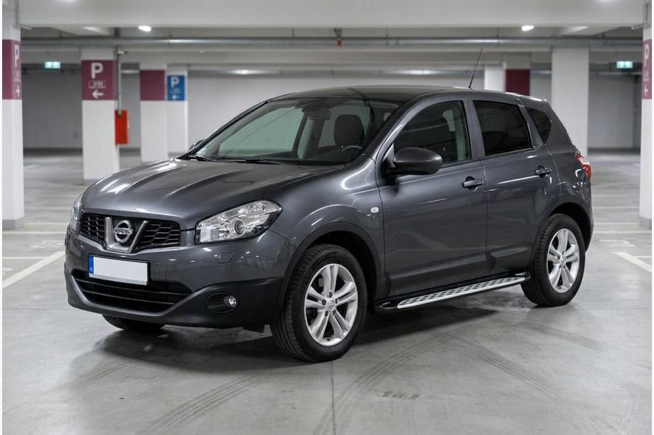 Nissan Qashqai 2010–2014 Side steps Shining V1 (2 st., aluminium) Lange wielbasis Image