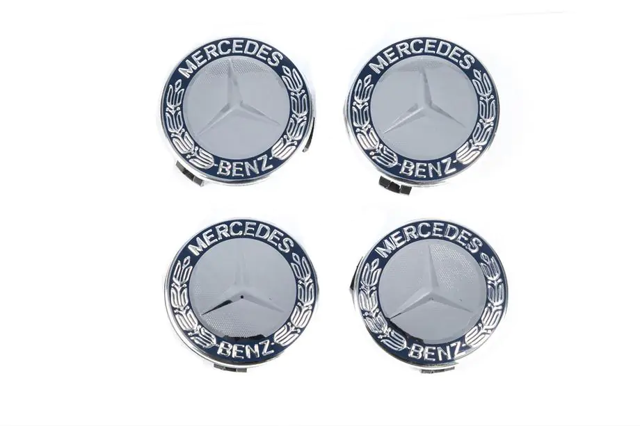 Mercedes-Benz Velgnaafdoppen 71/75 mm zonder ring (4 stuks, blauw V1) Foto 2