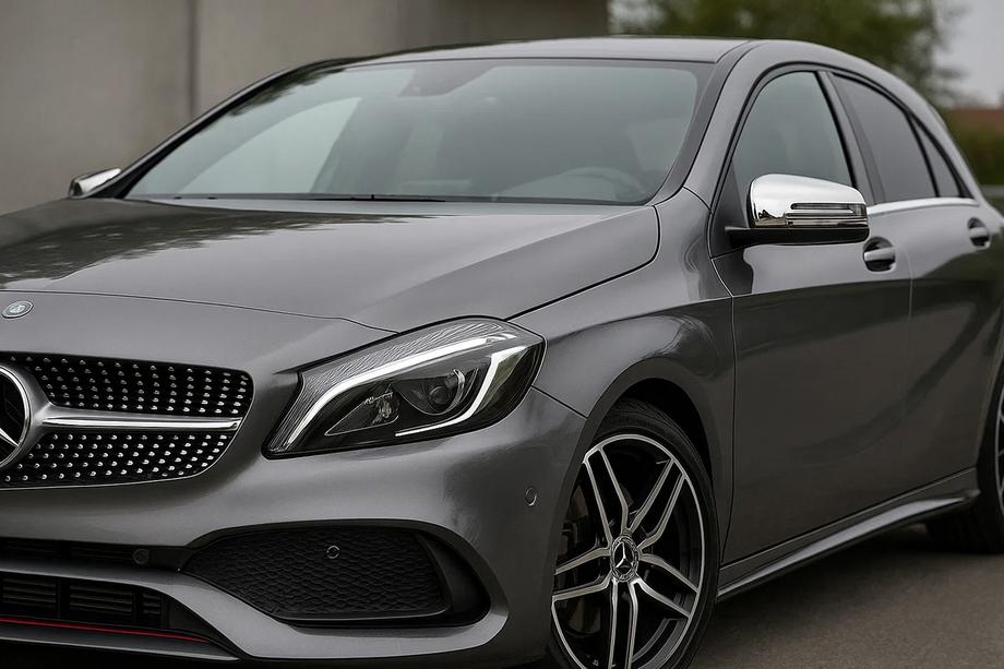 Mercedes A-Klasse W176 2012–2018 RVS spiegelkappen (2 stuks) Foto 1