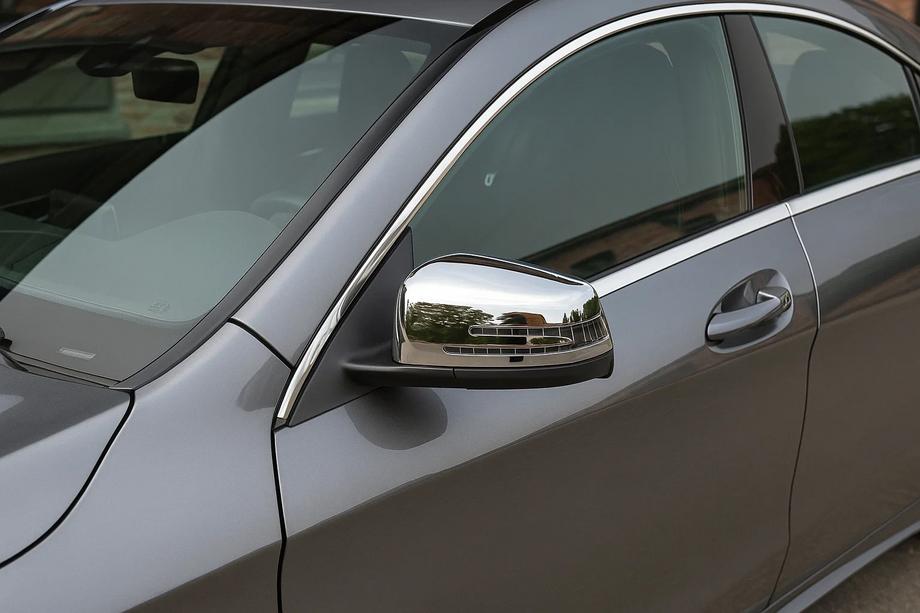 Mercedes CLA C117 2013–2019 RVS spiegelkappen (2 stuks) Foto 1