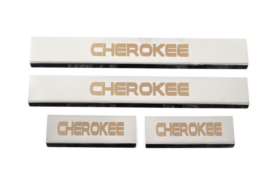 Jeep Grand Cherokee WK2 2010–2021 Dorpellijsten V-2 (4 stuks, RVS) Image