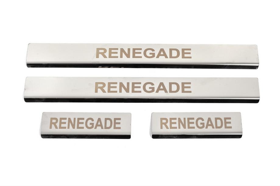 Jeep Renegade 2014– Dorpellijst set (4 stuks, RVS) Foto 1