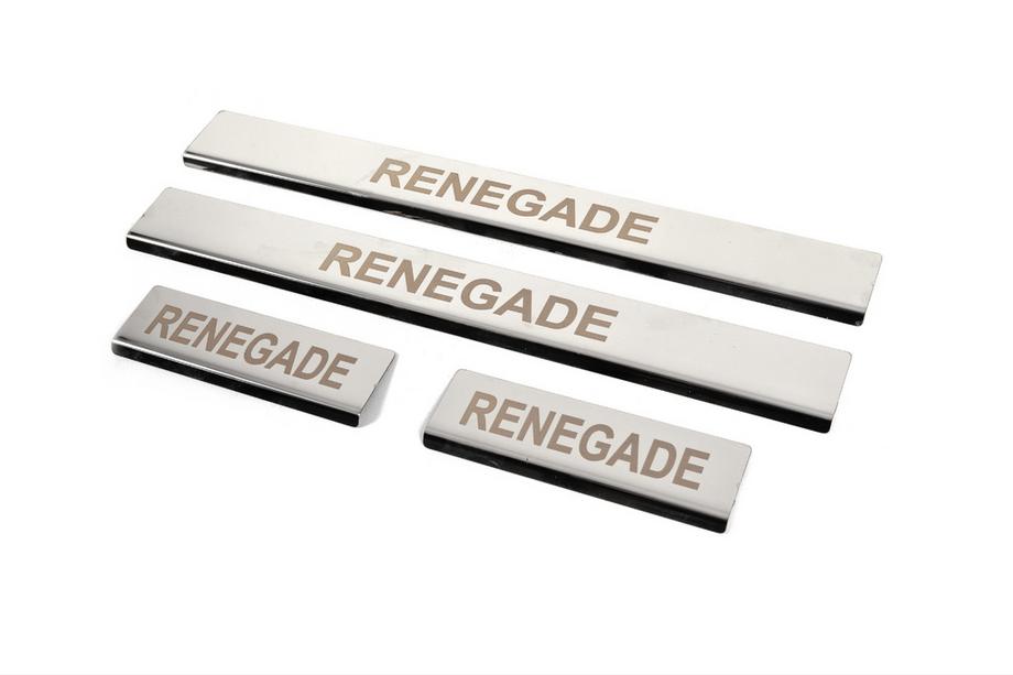 Jeep Renegade 2014– Dorpellijst set (4 stuks, RVS) Foto 2
