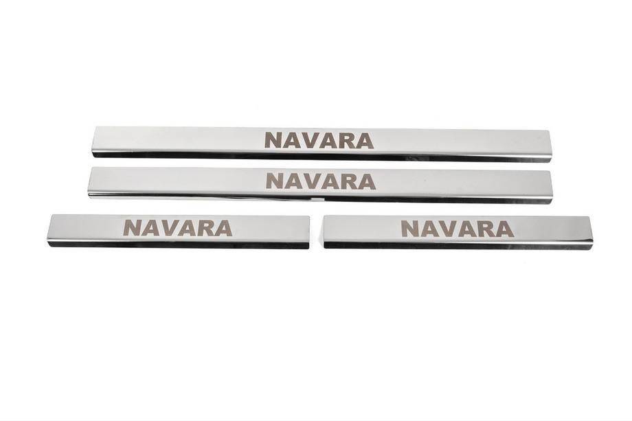 Nissan Navara 2006–2015 Dorpellijst set (4 stuks, RVS) Image