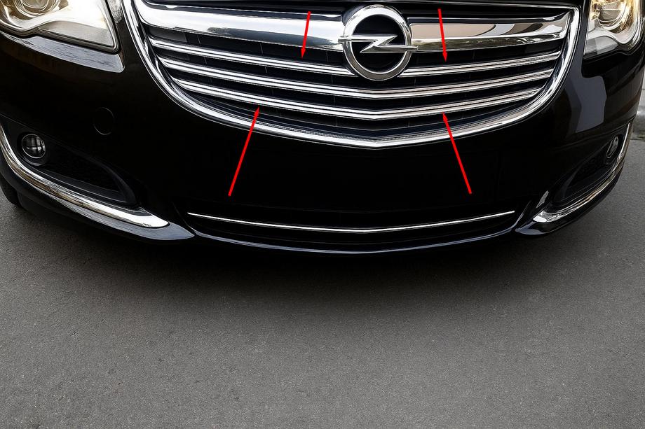 Opel Insignia 2008–2017 Grille sierlijsten (2014-2017, roestvrij staal) Image