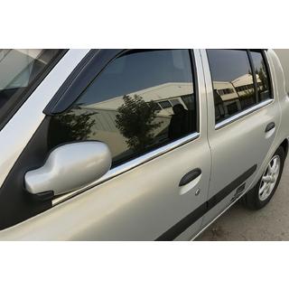 Buitenste raamomlijsting (HB, 4 stuks, RVS) Renault Clio II 1998–2005 foto 2