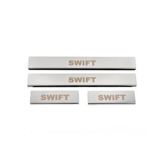 RVS instaplijsten (4 stuks) Suzuki Swift 2005–2010 foto 1