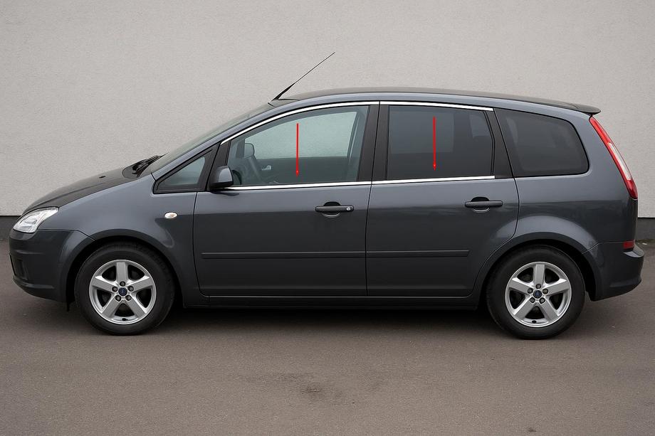 Ford C-Max 2004–2010 RVS raamomlijsting (4 stuks) Image