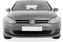Volkswagen Golf 7/E-Golf 2012–2020 RVS sierstrip voor grille (boven) foto 3