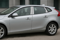Volvo V40 2012– RVS deurstijl sierlijsten foto 1