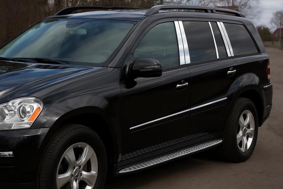 Mercedes GL-klasse X164 2006–2012 Chroom deurstijllijsten (10 stuks, roestvrij staal) Image