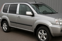 Nissan X-trail T30 2002–2007 RVS deurstijl sierlijsten (8 stuks) foto 1
