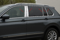 Volkswagen Tiguan 2016–2023 Deurstijllijsten (10 stuks, RVS) foto 1
