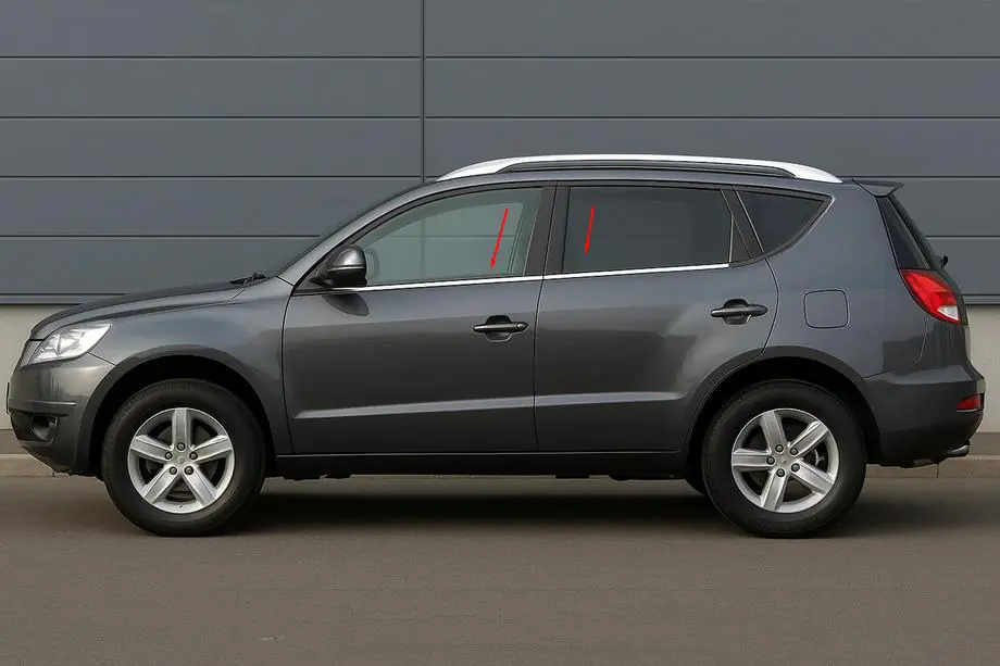 Geely Emgrand X7 2011– Raamomlijsting (4 stuks, RVS) Image