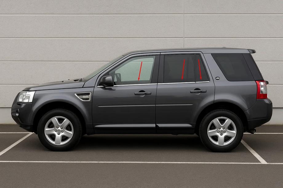Land Rover Freelander II 2006–2014 Raamomlijsting (6-delig, RVS) Image