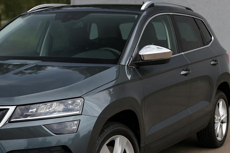 Skoda Karoq 2018– Spiegelkappen (2 stuks, RVS) Carmos Image