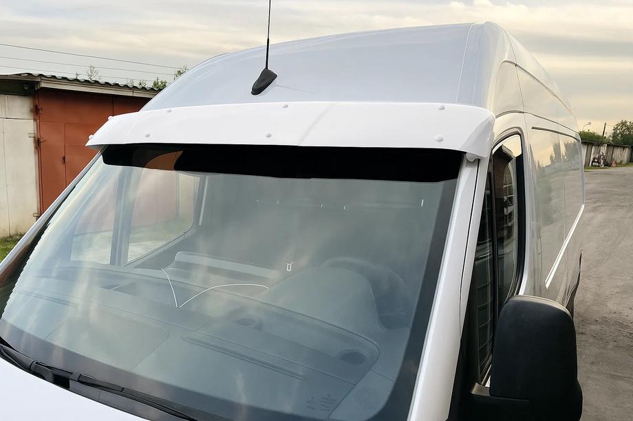 Mercedes Sprinter W907/W910 2018– Zonneklep voor voorruit op frame (Wit, 5 mm) Image