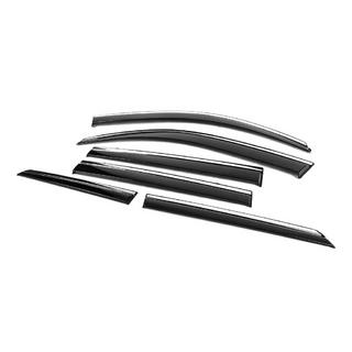 Raamwindschermen met chromen sierlijst Niken Luxury (6 stuks) Toyota Land Cruiser Prado 150 2009–2023 foto 3