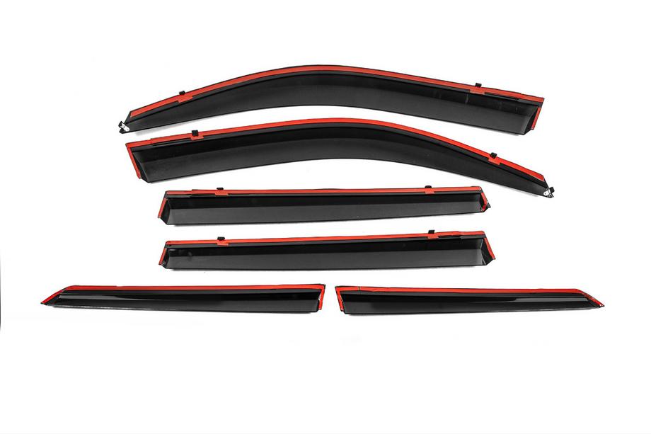 Toyota Land Cruiser Prado 150 2009–2023 Raamwindschermen met chromen sierlijst Niken Luxury (6 stuks) Foto 4
