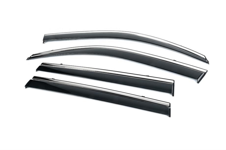 Toyota Land Cruiser Prado 150 2009–2023 Raamwindschermen met chroom (4 stuks, Niken) Foto 2