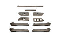 Toyota Land Cruiser Prado 150 2009–2023 Set inlegstukken in donker houtlook foto 1