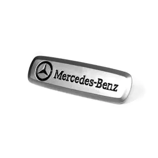 Mercedes aluminium embleem voor automatten (1 st.) foto 2